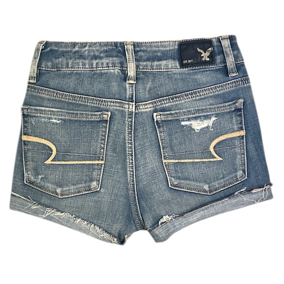 American Eagle 360 Super Stretch Short Shorts - Size 00 - Picture 2 of 5